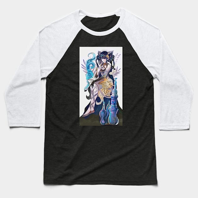 Shisha  girl  manga style fantasy cute kawaii anime Baseball T-Shirt by meisanmui